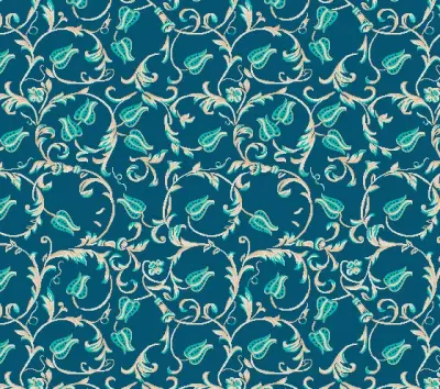 D051 cami halısı deseni, Turkuaz