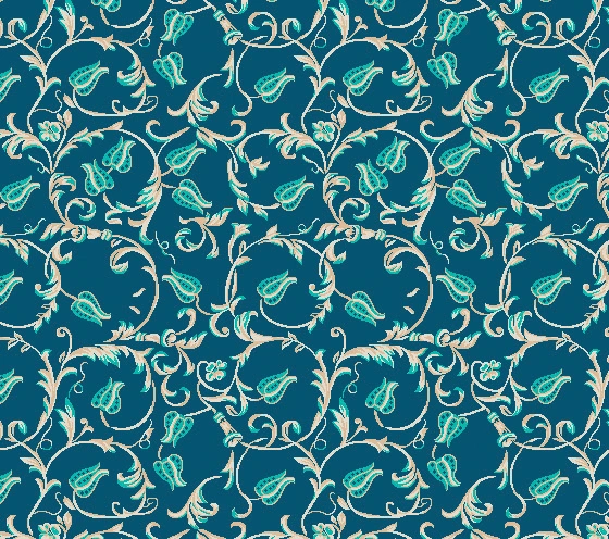 D051 cami halısı deseni, Turkuaz