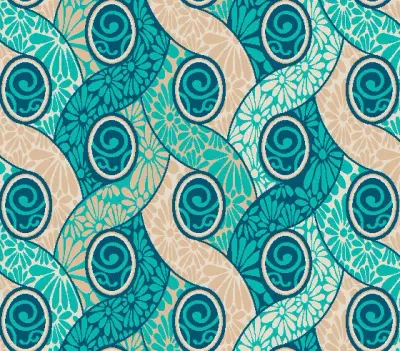 D072 cami halısı deseni, Turkuaz