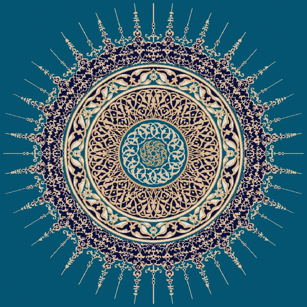 G101_G105_G134 cami halısı deseni, Turkuaz