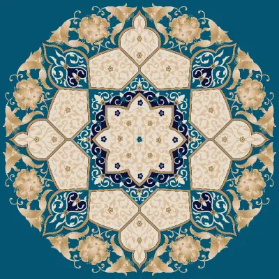 G115 cami halısı deseni, Turkuaz