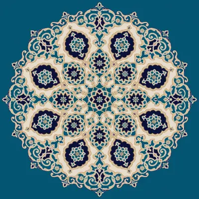 G132 cami halısı deseni, Turkuaz