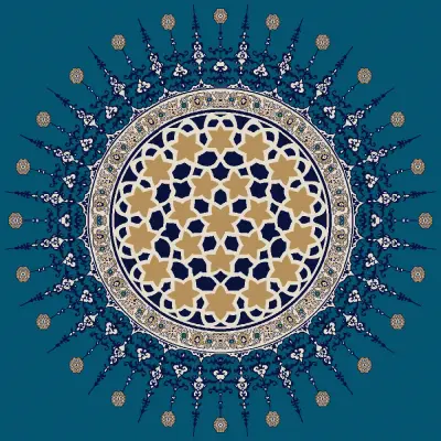 G146 cami halısı deseni, Turkuaz