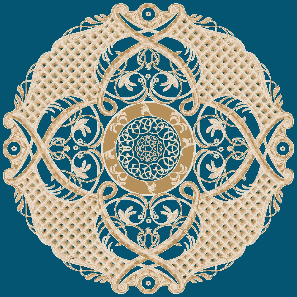 G215 cami halısı deseni, Turkuaz