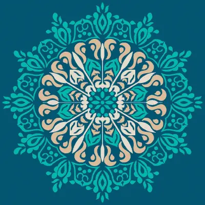G227 cami halısı deseni, Turkuaz