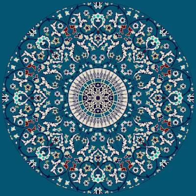 G249 cami halısı deseni, Turkuaz