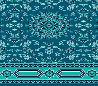 S1013 cami halısı deseni, Turkuaz