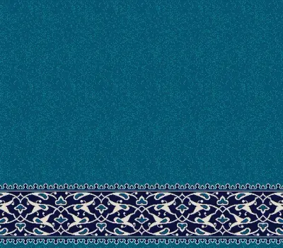 S128 cami halısı deseni, Turkuaz