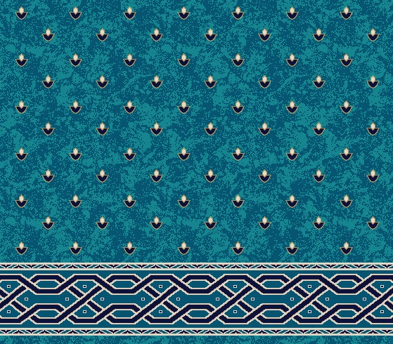 S137 cami halısı deseni, Turkuaz