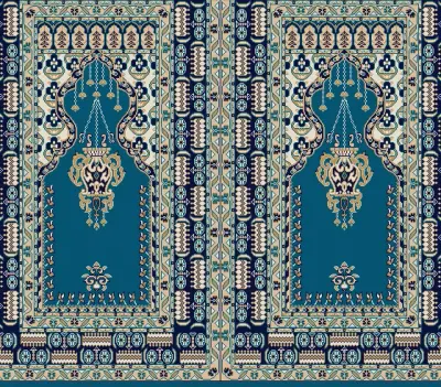 S144 cami halısı deseni, Turkuaz