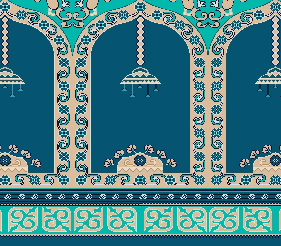 S272 cami halısı deseni, Turkuaz