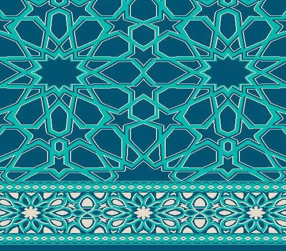 S288 cami halısı deseni, Turkuaz