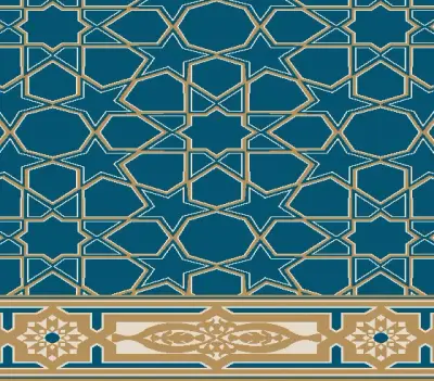 S546 cami halısı deseni, Turkuaz