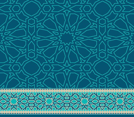 S551 cami halısı deseni, Turkuaz