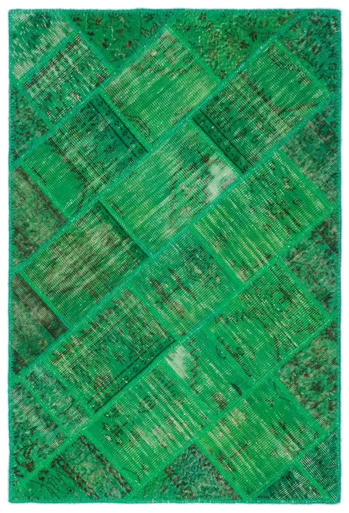 Apex Patchwork Halı Yeşil 24897 - görsel 1