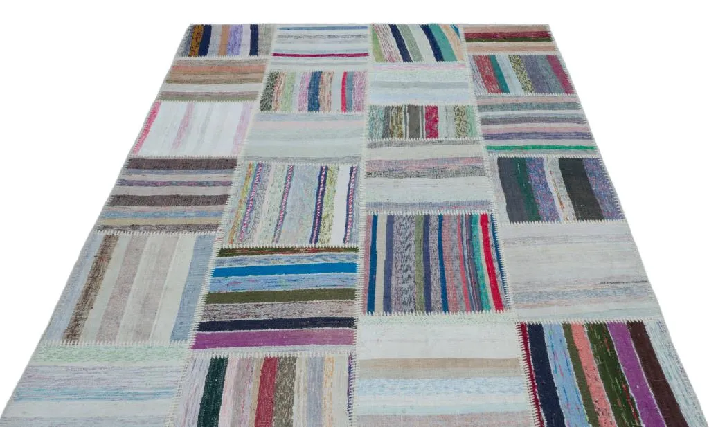 Apex Kilim Patchwork Unique Striped 22535 - görsel 3
