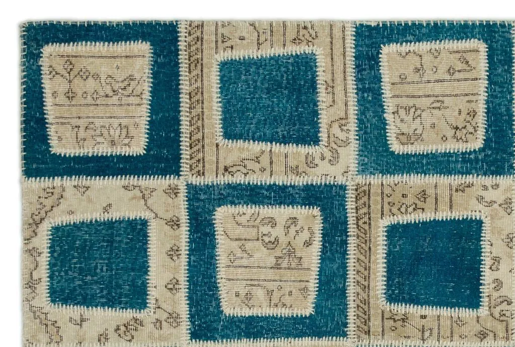 Apex Patchwork Halı Turkuaz 21346 - görsel 4