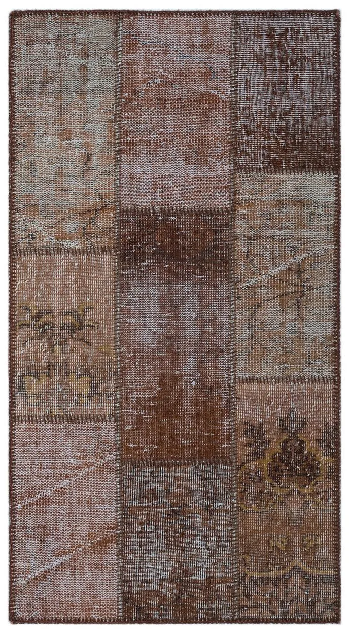 Apex Patchwork Halı Kahve 24745 - görsel 1