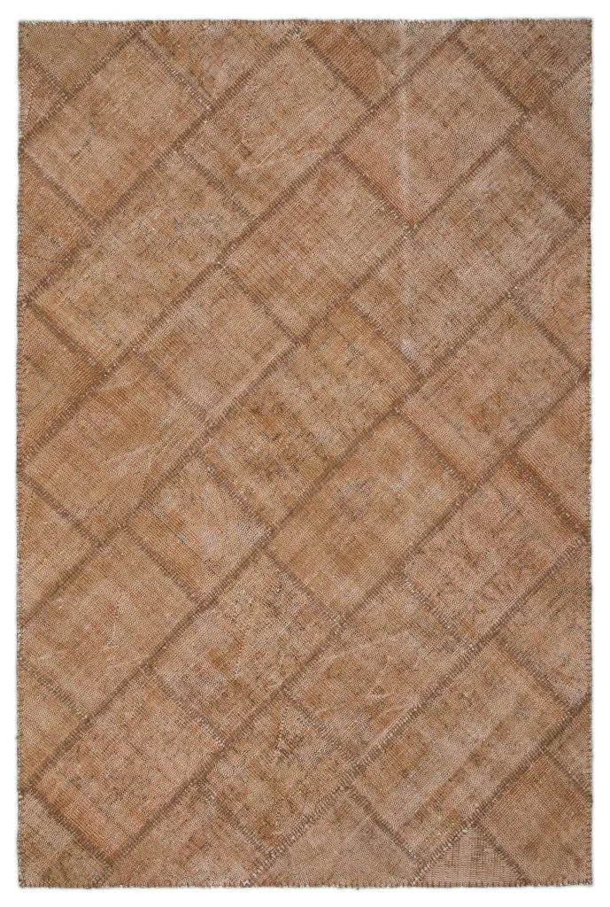 Apex Patchwork Halı Kahve 21007 - görsel 1
