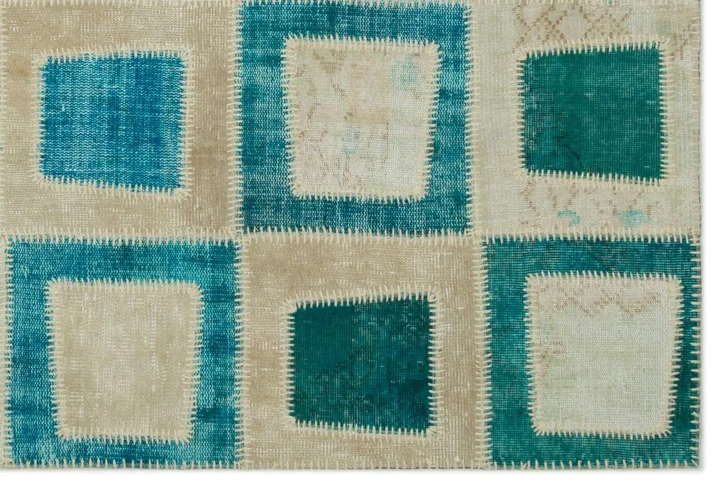 Apex Patchwork Halı Turkuaz 21788 - görsel 5