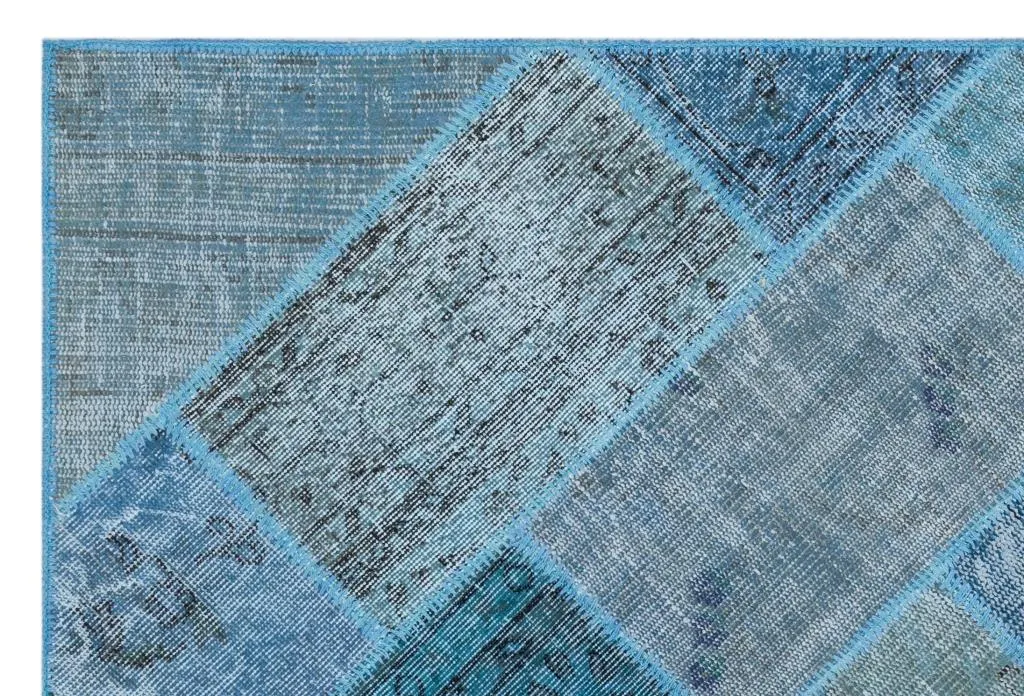 Apex Patchwork Halı Mavi 26605 - görsel 5