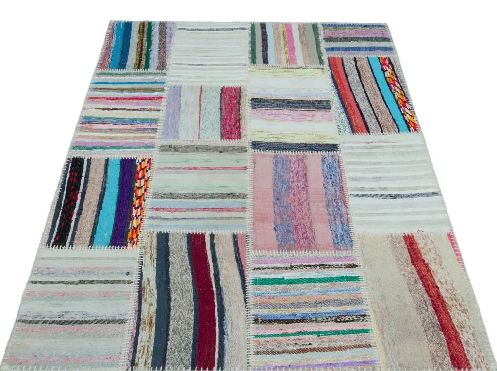 Apex Kilim Patchwork Unique Striped 25145 - görsel 3
