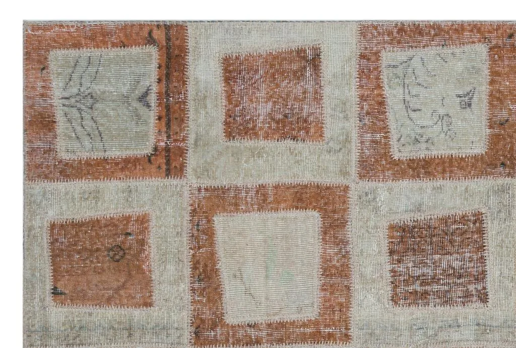 Apex Patchwork Halı Kahve 26409 - görsel 5