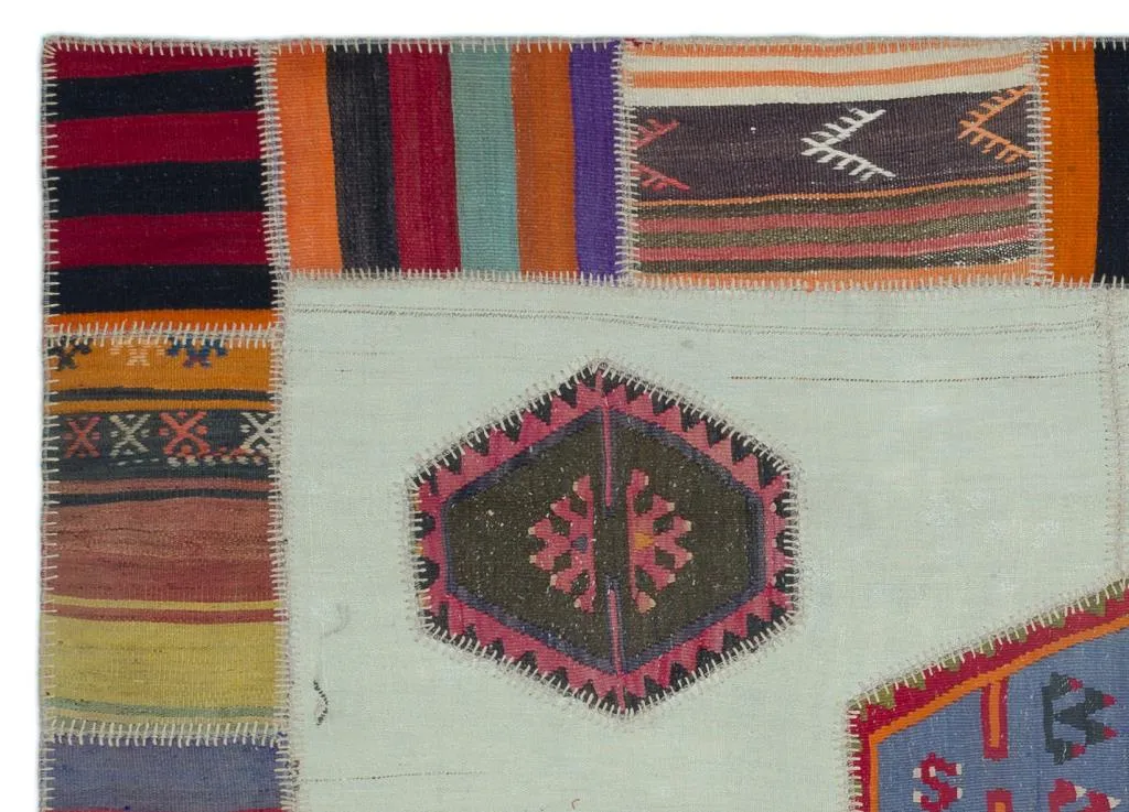 Apex Kilim Patchwork Unique Naturel 25311 - görsel 5