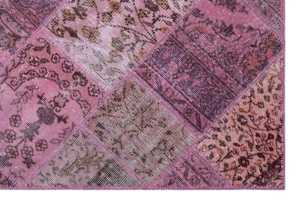 Apex Patchwork Halı Pembe 26651 - görsel 4