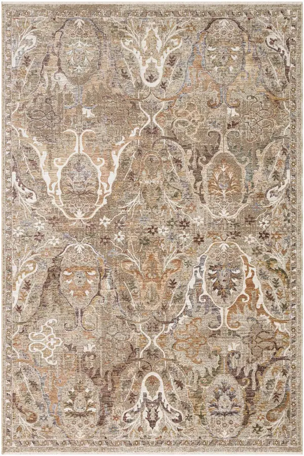Arya Halı Bosna 02 Kahve Krem Vintage Salon Halısı
