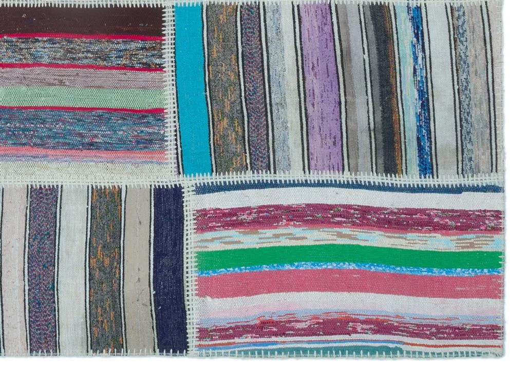 Apex Kilim Patchwork Unique Striped 25456 - görsel 4