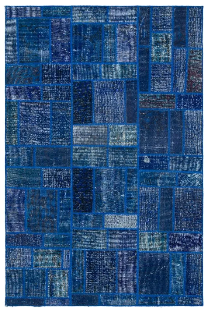 Apex Patchwork Halı Mavi 24856 - görsel 1