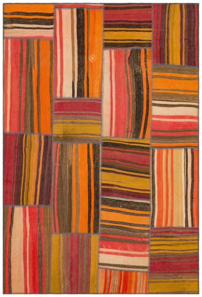 Apex Kilim Patchwork Unique Naturel 36368 - görsel 1