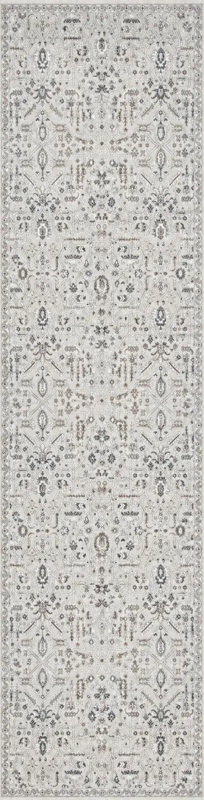 Romans Vizyon 3515 Gri Bej Vintage Desenli Akrilik Yolluk Halısı