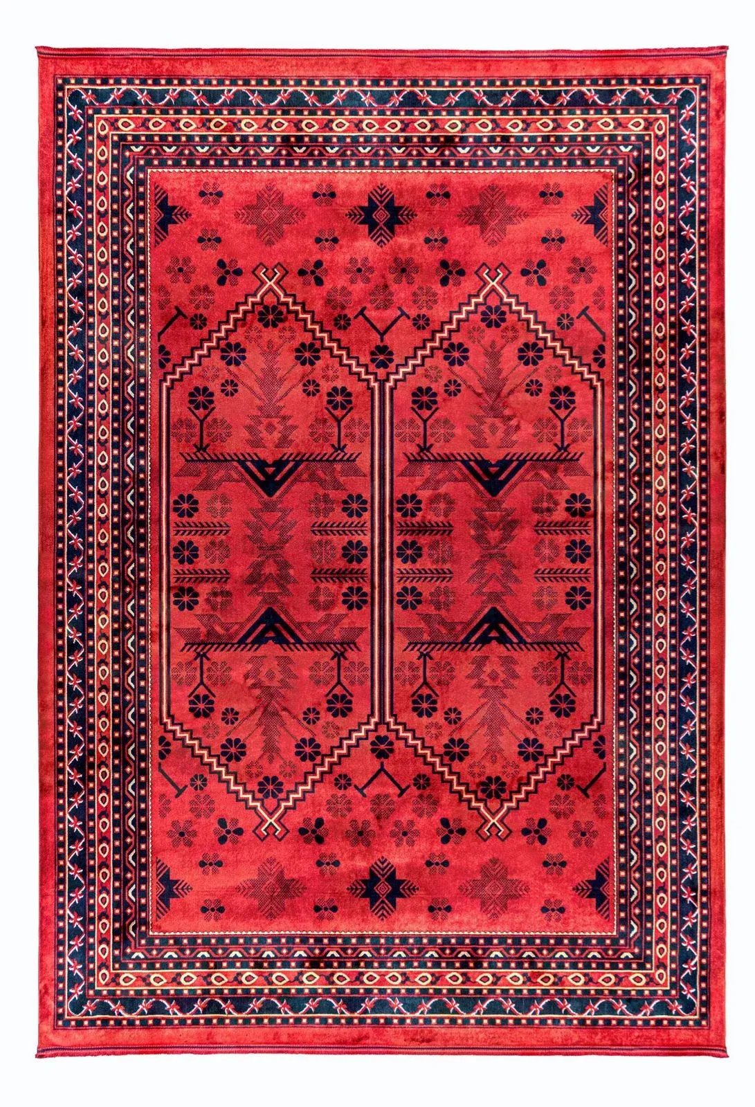 Quka Afgan 111 Bordo Halı - görsel 3