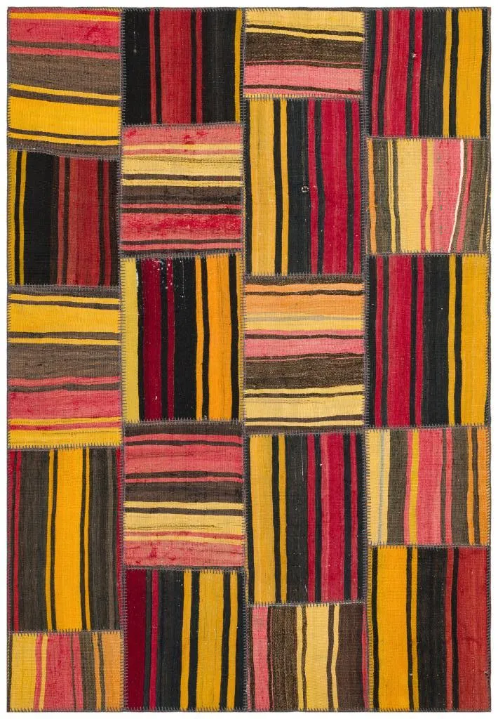 Apex Kilim Patchwork Unique Naturel 36360 - görsel 1