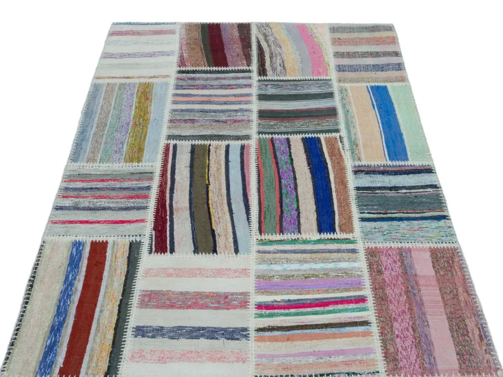Apex Kilim Patchwork Unique Striped 25138 - görsel 3