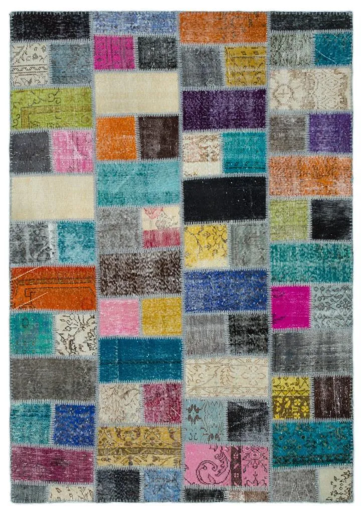 Apex Patchwork Unique Multi Naturel 20561 - görsel 1