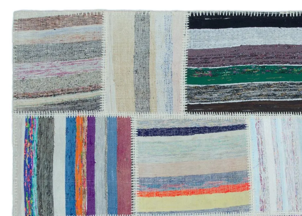 Apex Kilim Patchwork Unique Striped 25468 - görsel 5
