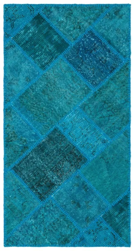 Apex Patchwork Halı Turkuaz 25075 - görsel 1