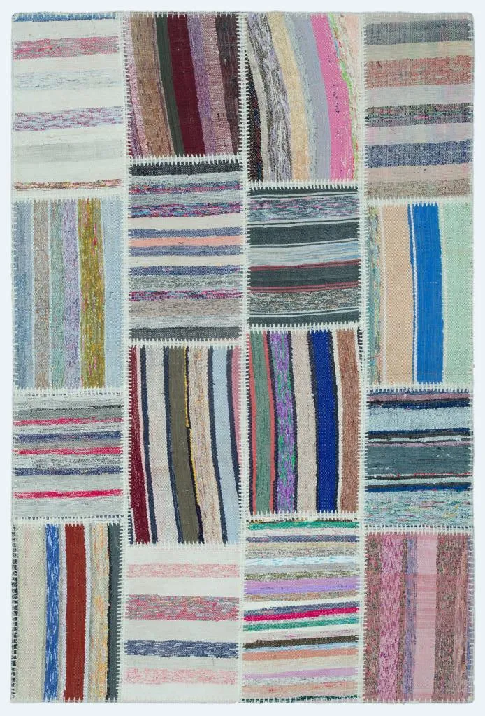 Apex Kilim Patchwork Unique Striped 25138 - görsel 1