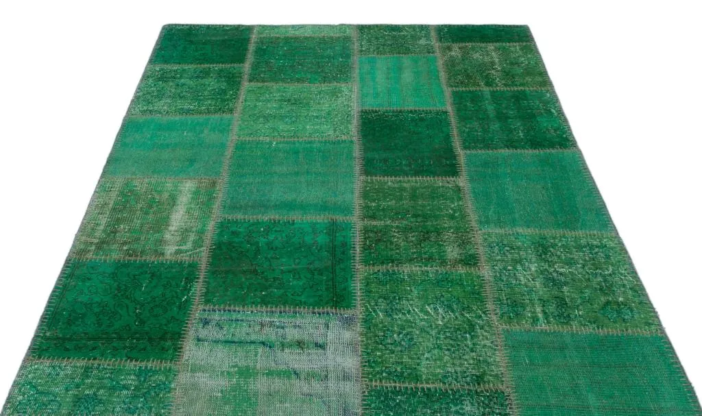 Apex Patchwork Halı Yeşil 26392 - görsel 3