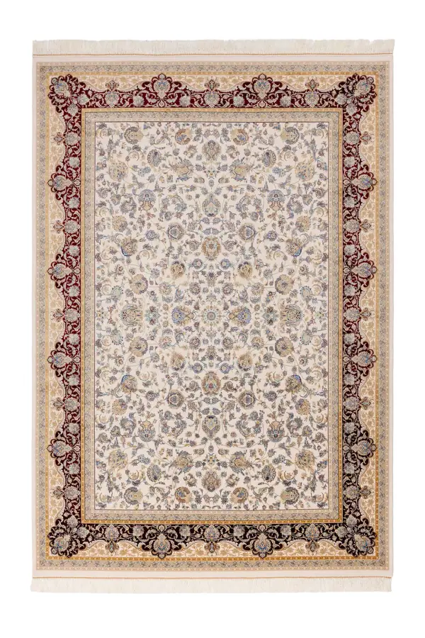 Royal Krem ve Bordo Salon Halısı RYL029