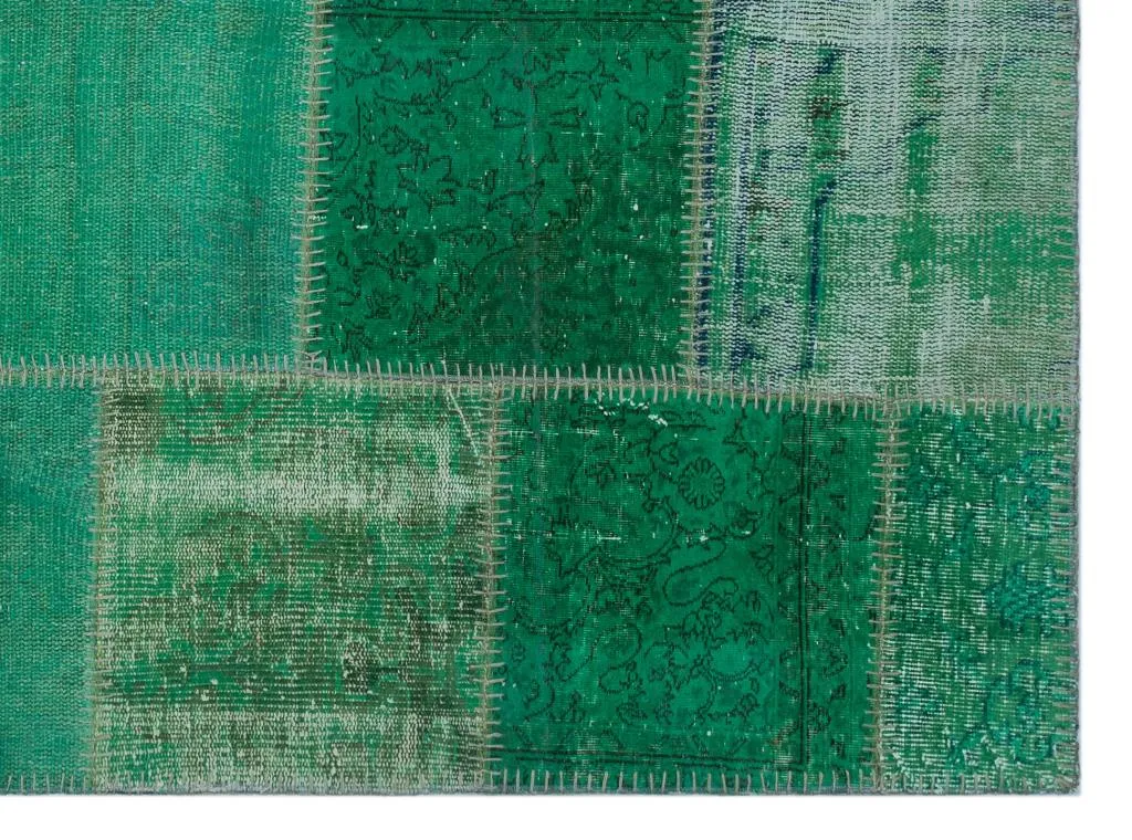 Apex Patchwork Halı Yeşil 26392 - görsel 4