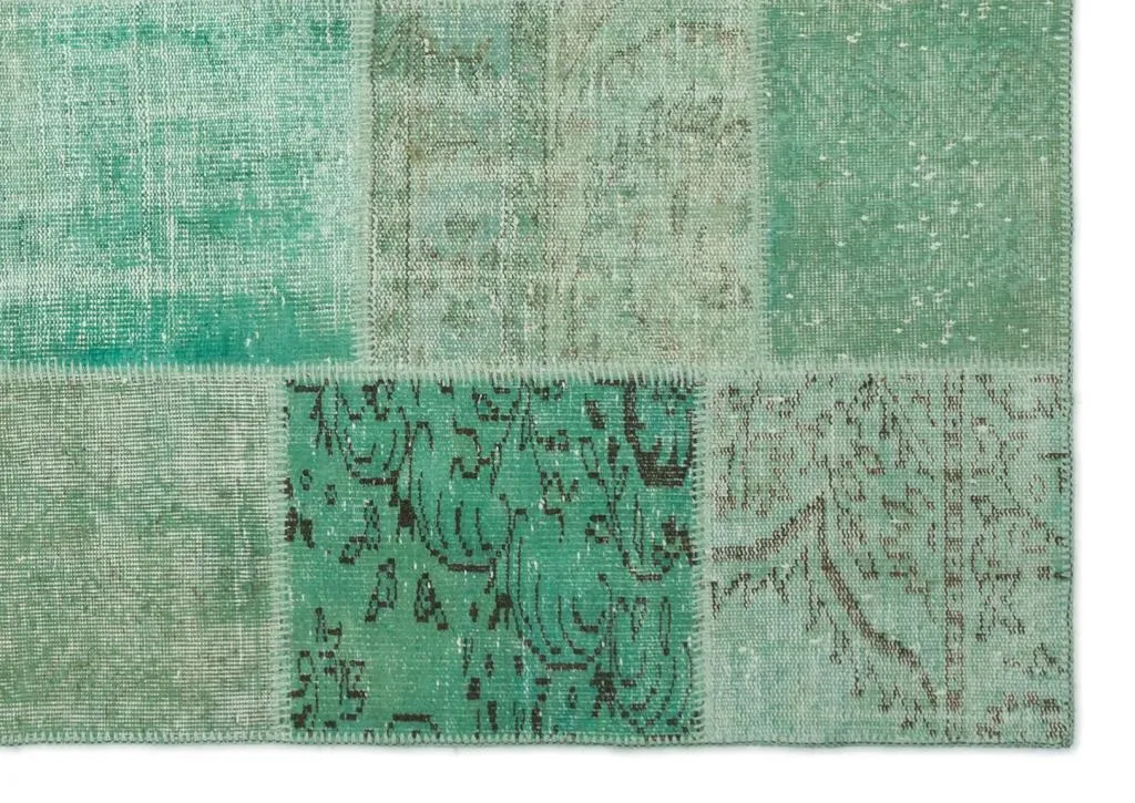 Apex Patchwork Halı Yeşil 20771 - görsel 5