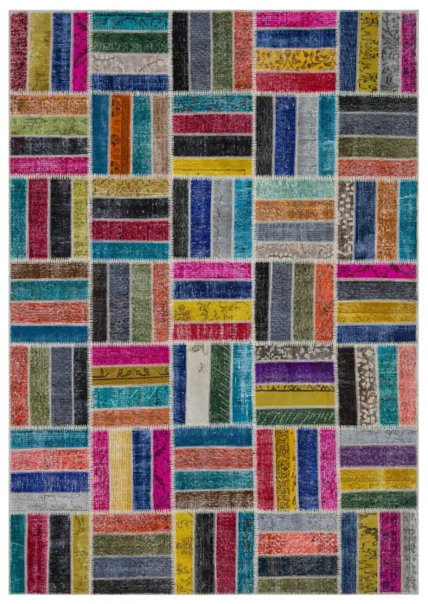 Apex Patchwork Unique Multi Naturel 31316