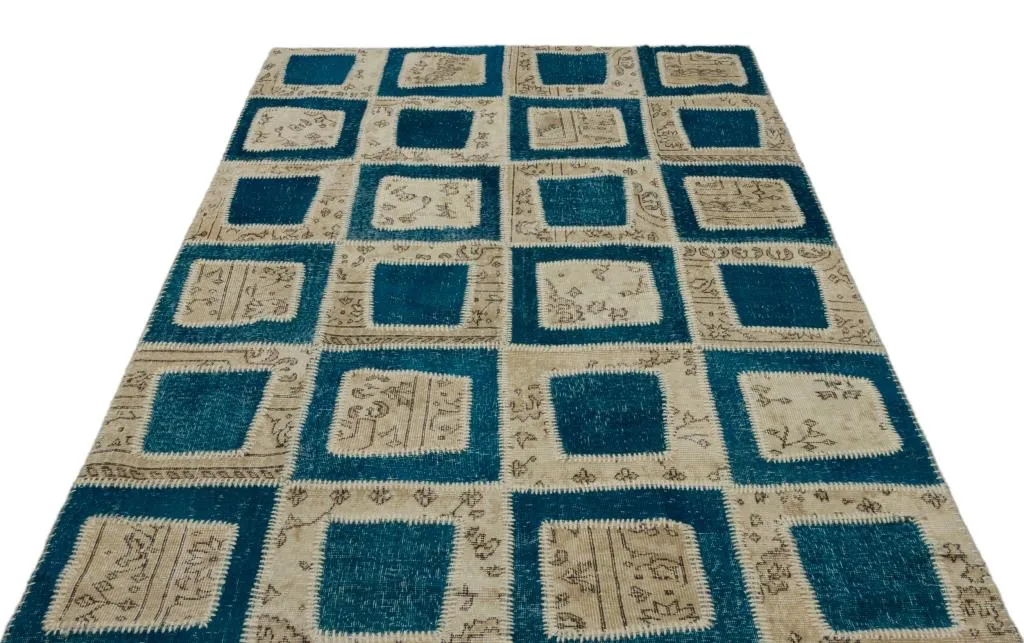 Apex Patchwork Halı Turkuaz 21346 - görsel 3