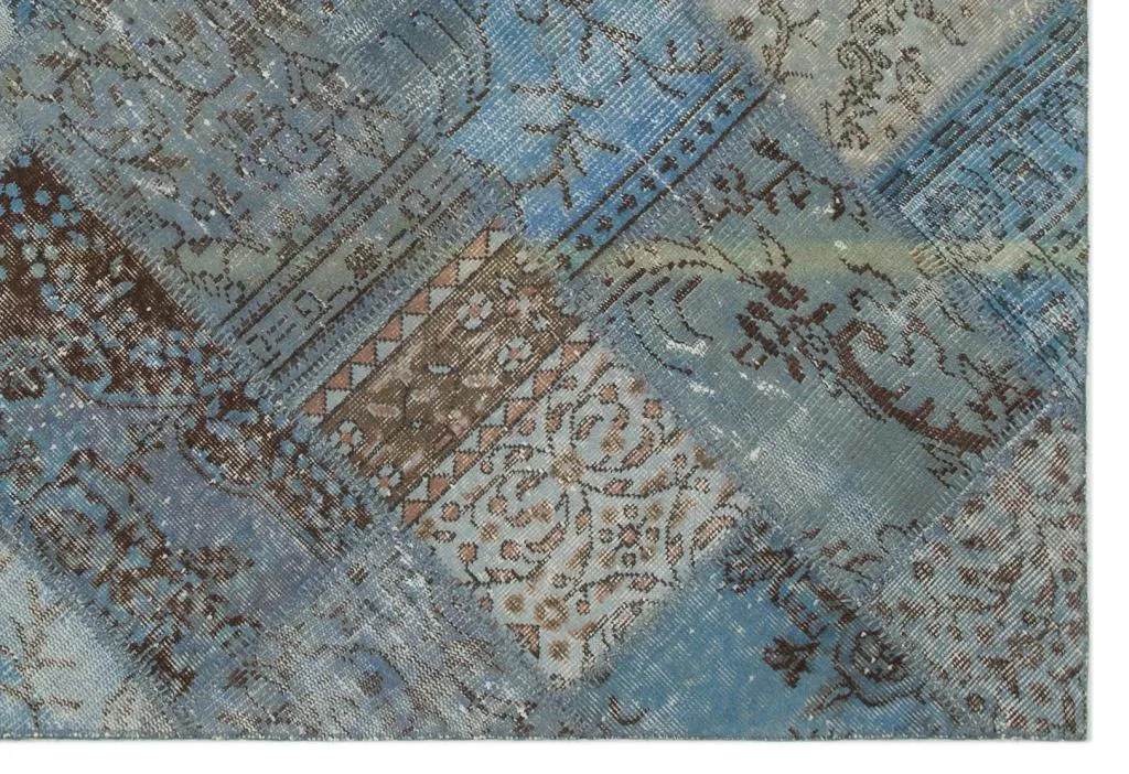 Apex Patchwork Halı Mavi 21581 - görsel 5