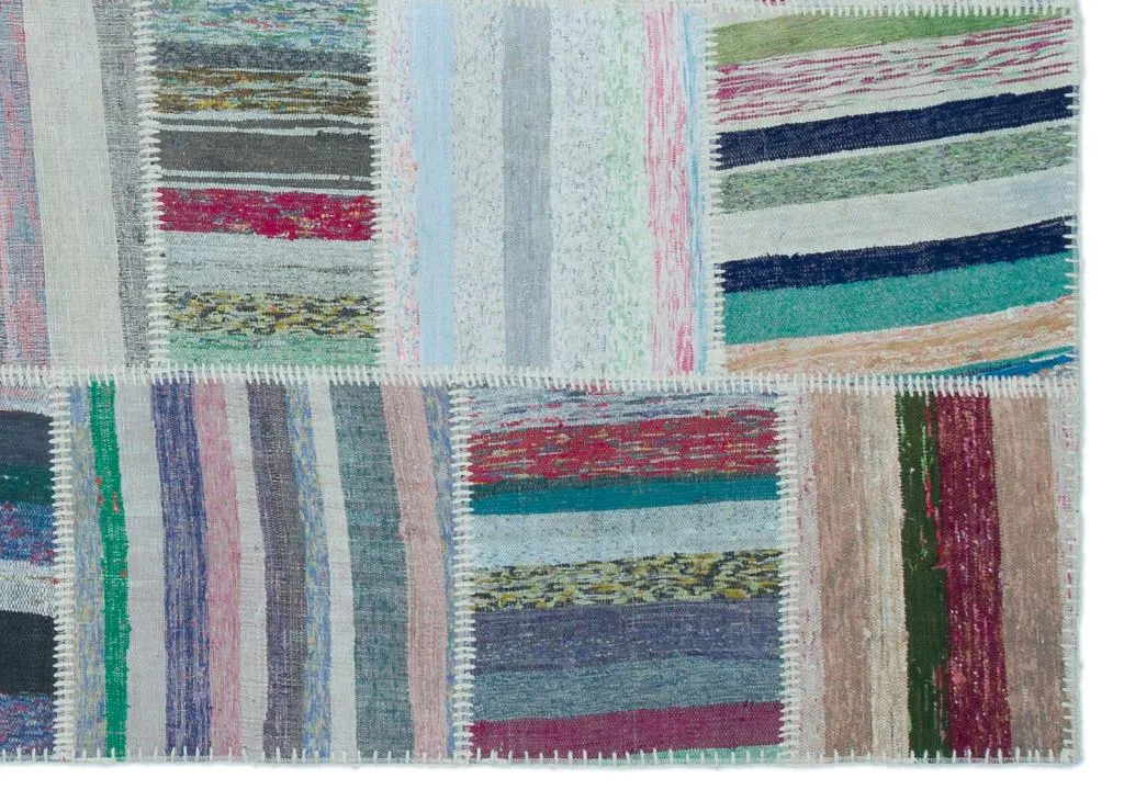 Apex Kilim Patchwork Unique Striped 22535 - görsel 4