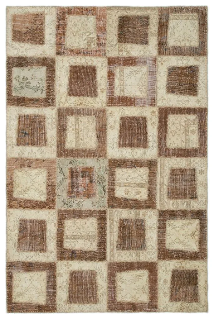 Apex Patchwork Halı Bej 21441 - görsel 1
